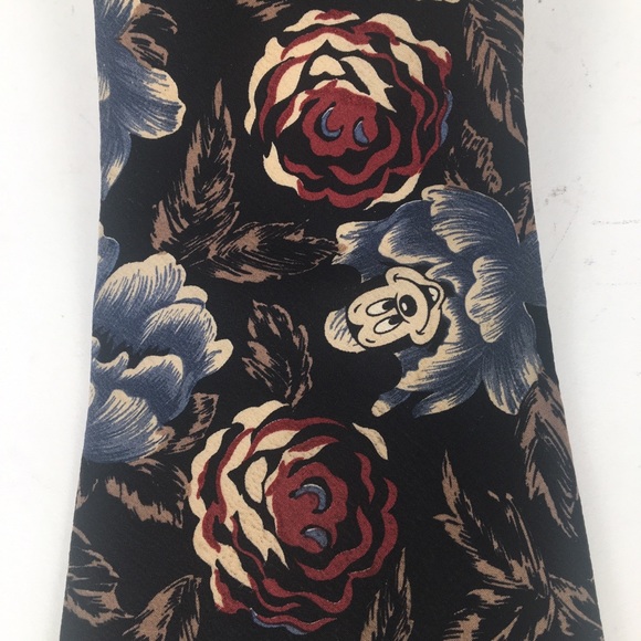 Walt Disney floral patterned Mickey Mouse necktie - Picture 3 of 4